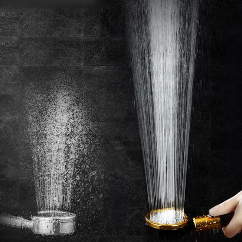 Lisslune | Modern Metal Hand Shower in Black Water efficient round Shower Head