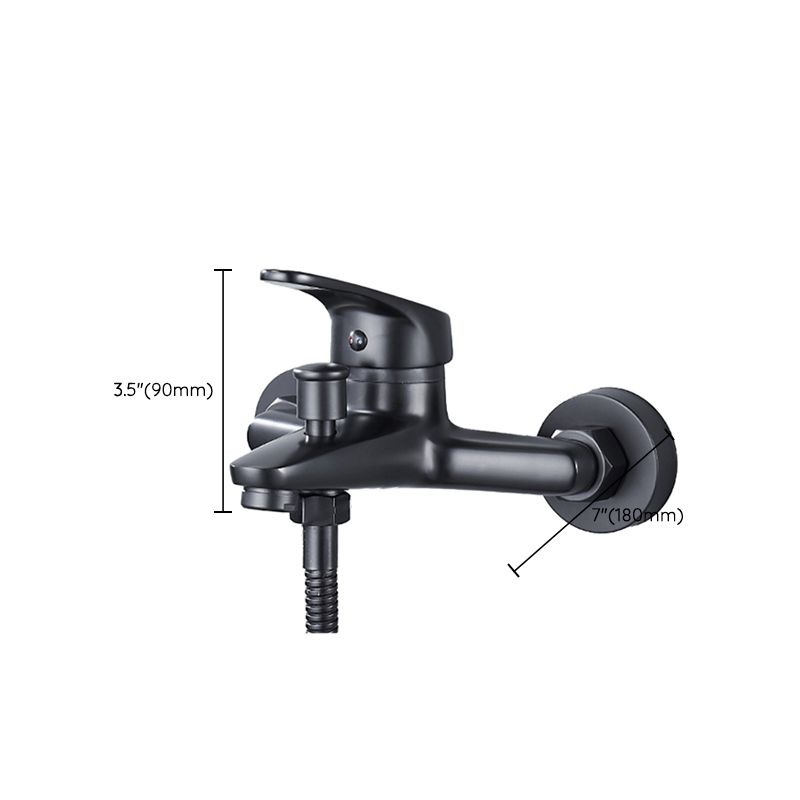 Lisslune | Modern Bathtub Faucet Lever Handle Wall Mounted Fixed Bathtub Faucet