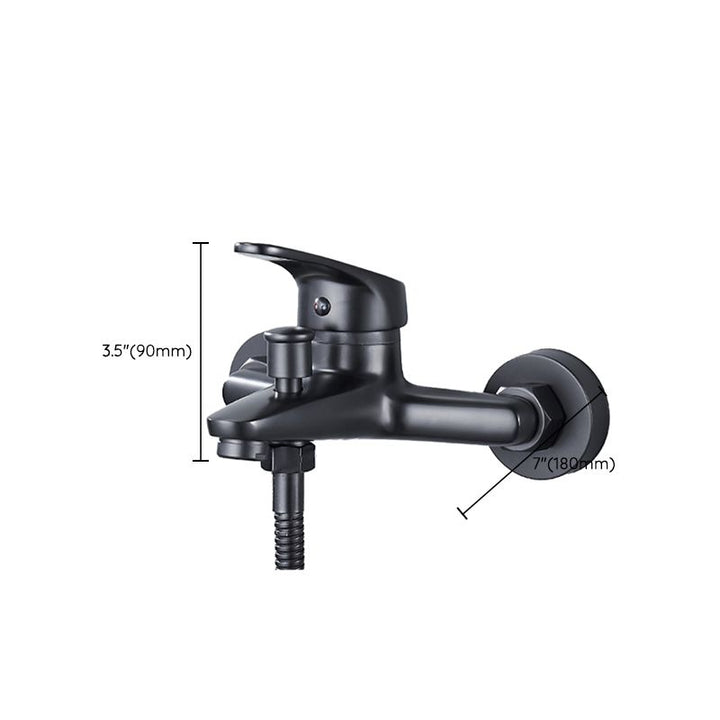 Lisslune | Modern Bathtub Faucet Lever Handle Wall Mounted Fixed Bathtub Faucet