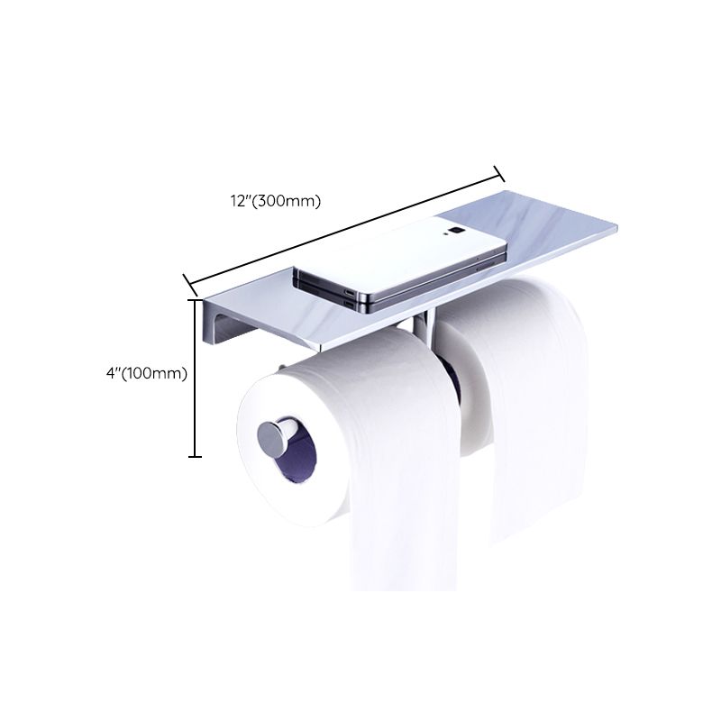 Lisslune | Chrome brass modern bathroom accessory set with towel bar/ ring/ paper holder & bathrobe hook