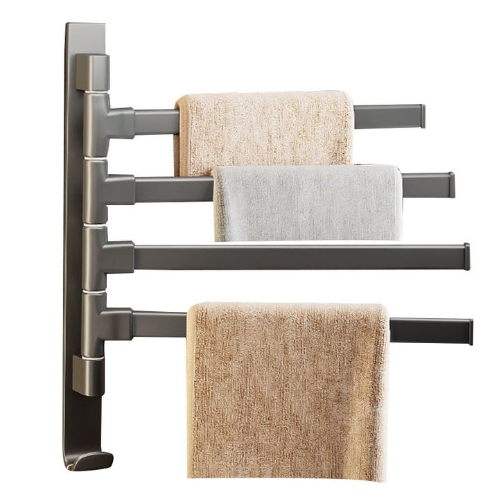 Lisslune | Contemporary Gray Bathroom Accessory Set Aluminium Towel Holder