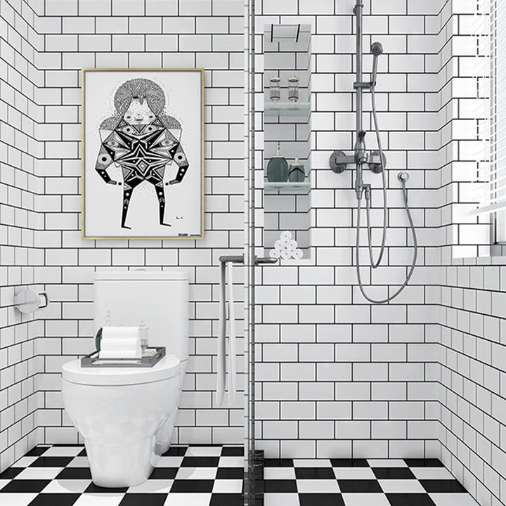 Lisslune | Rectangular Peel-and-Stick Tiles PVC Single Tile for Kitchen and Bathroom