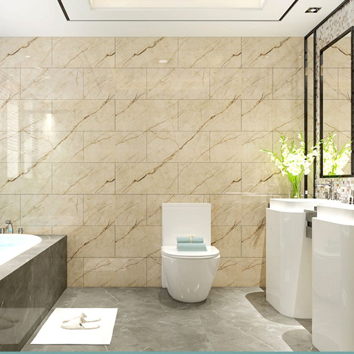 Lisslune | PVC Wall Panel Rectangle Waterproof Wall Cladding for the Living Room