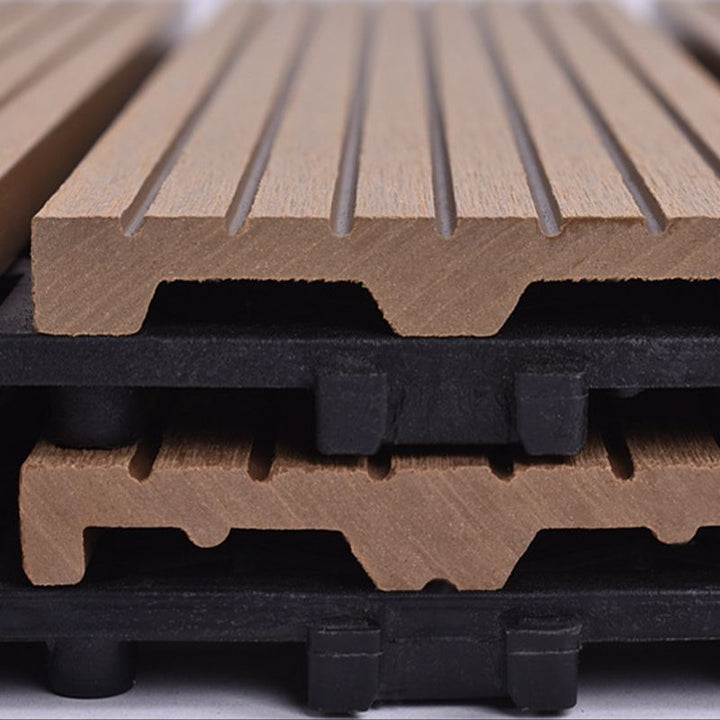 Lisslune | Wooden Floor Tile Solid Color Click Lock Non-Slip Outdoor Terrace