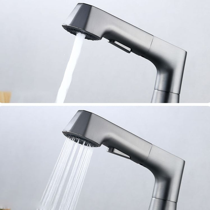 Lisslune | Contemporary Sink Faucet Plian Low Arc Brass Centerset Sink Faucet