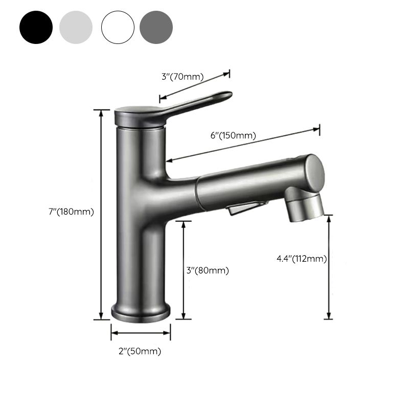 Lisslune | Vessel Sink Faucet Contemporary Pull-out Faucet with Swivel Spout