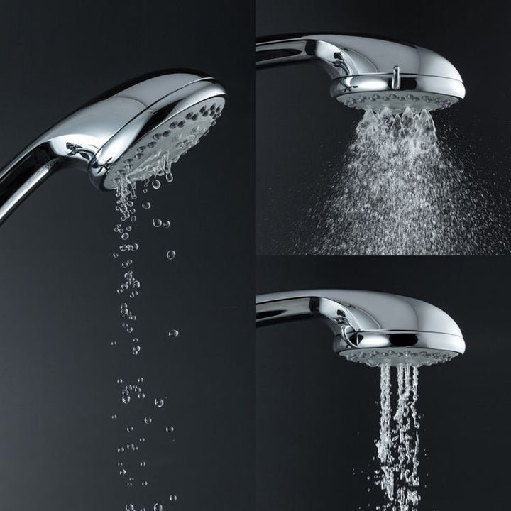 Lisslune | Single Double Showerhead Square High Arc Showerhead Combo in Chrome