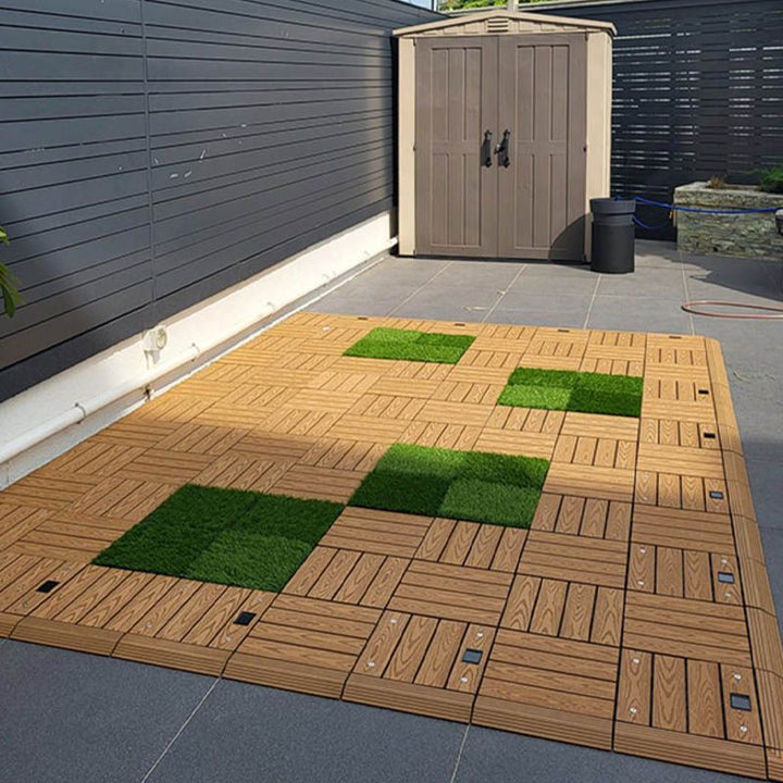 Lisslune | Classic square terrace tiles solid color composite tiles for outdoor use