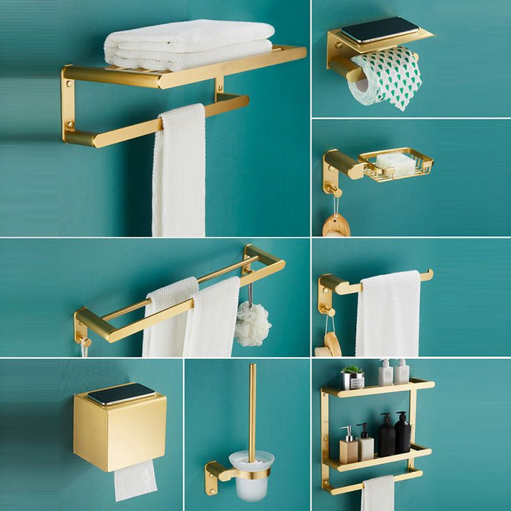 Lisslune | Traditional Bathroom Accessory Hardware Set Gold Bathroom Accessory Set
