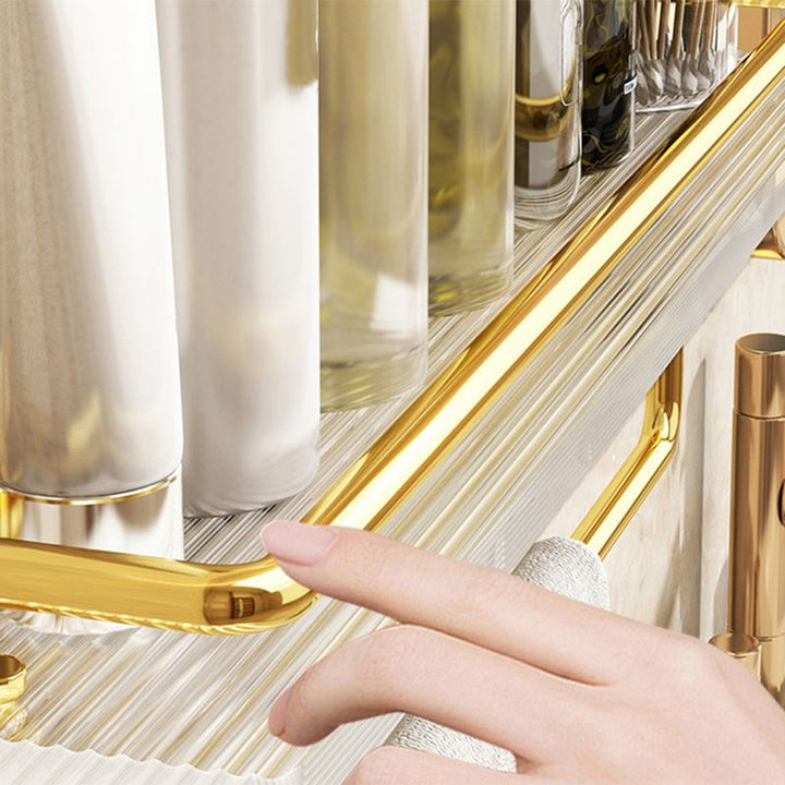 Lisslune | Modern Silver/Gold Bathroom Hardware Set Bathroom Shelf Bathroom Set
