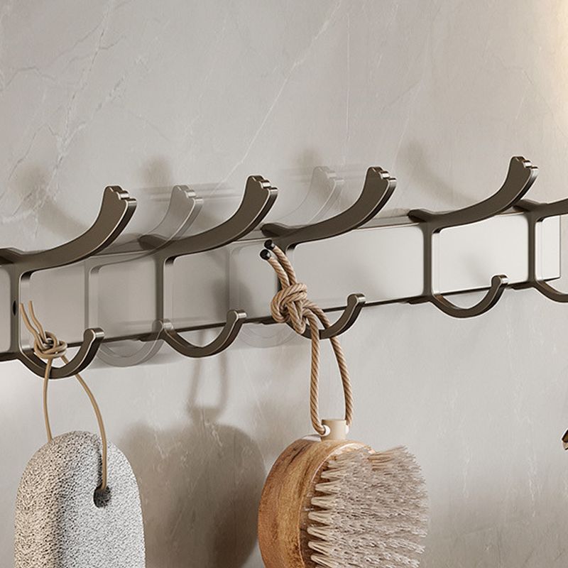 Lisslune | Modern Bathroom Accessories Set in Gray with Bathroom Shelf/Towel Holder/Bathrobe Hook & Paper Holder