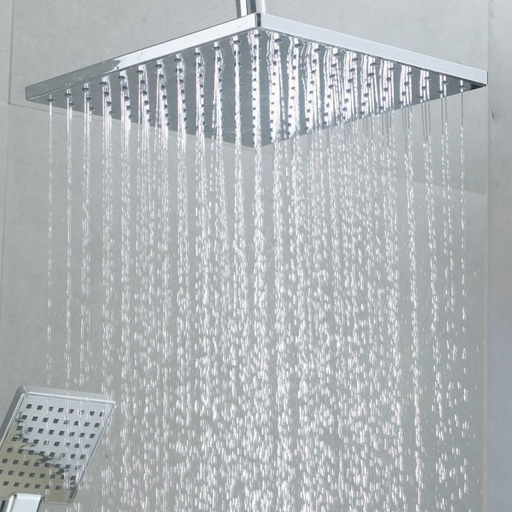 Lisslune | Square Shower Head Combo Large Shower Head with Hand Shower