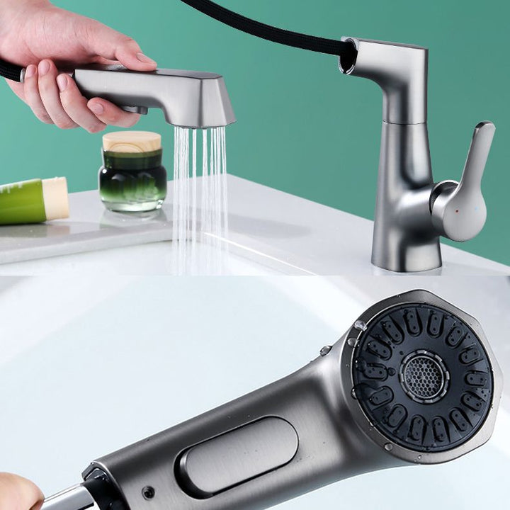 Lisslune | Contemporary Sink Faucet Plian Low Arc Brass Centerset Sink Faucet
