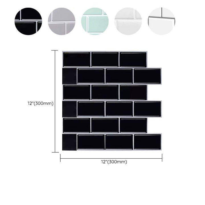 Lisslune | Square Peel & Stick Tile Stone Composite Subway Tile for Backsplash Wall