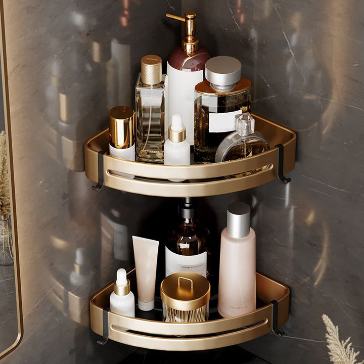 Lisslune | Modern Gold Bathroom Accessories Set Bathroom Shelf Bathroom Accessories Set