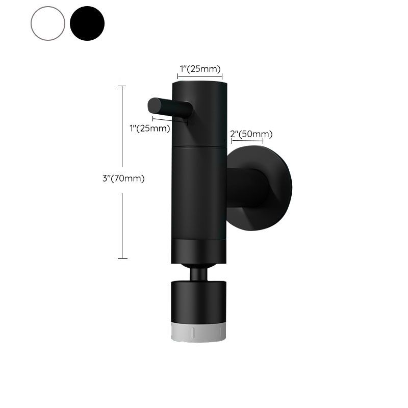 Lisslune | Contemporary Wall-Mounted Bathroom Faucet One Hole Solid Brass Round Faucet