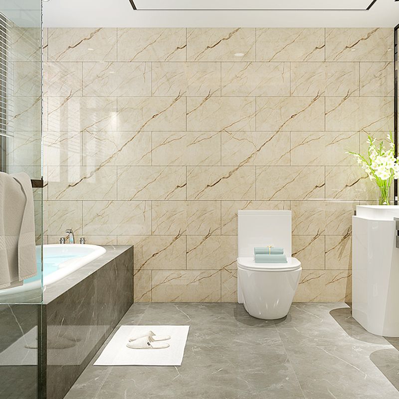 Lisslune | Modern Splash Guard Wallpaper Marble Print Self-Adhesive Splash Guard Tile for Bathroom