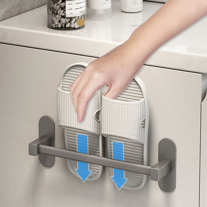 Lisslune | Gray Bathroom Accessory Set Modern 1/2 - Piece Bathroom Shelf Rustproof