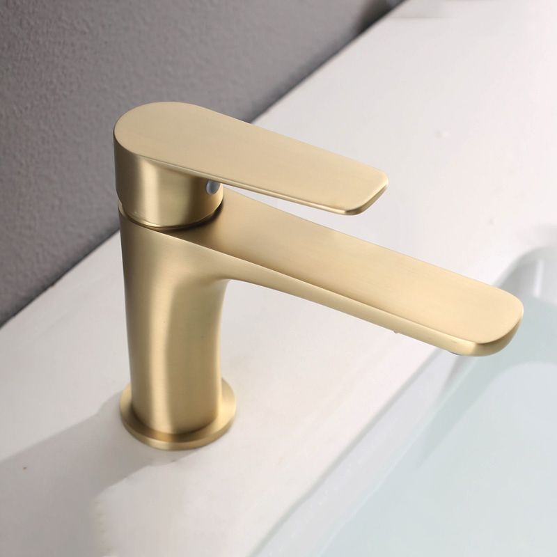 Lisslune | Light Luxury Sink Faucet with Lever Handle Single Hole Bathroom Faucet