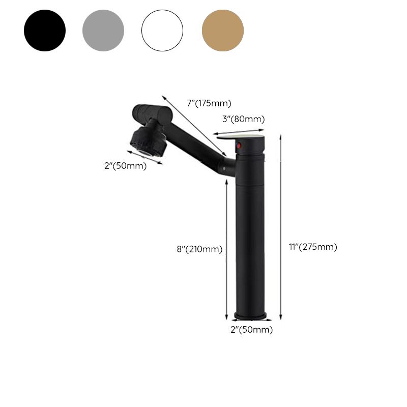 Lisslune | Vessel Sink Faucet Glam Style Single Lever Bathroom Mixer