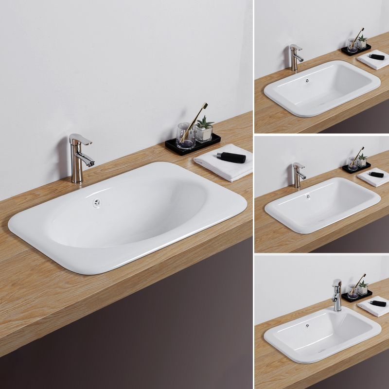 Lisslune | Traditional square washstand ceramics metal under-counter sink