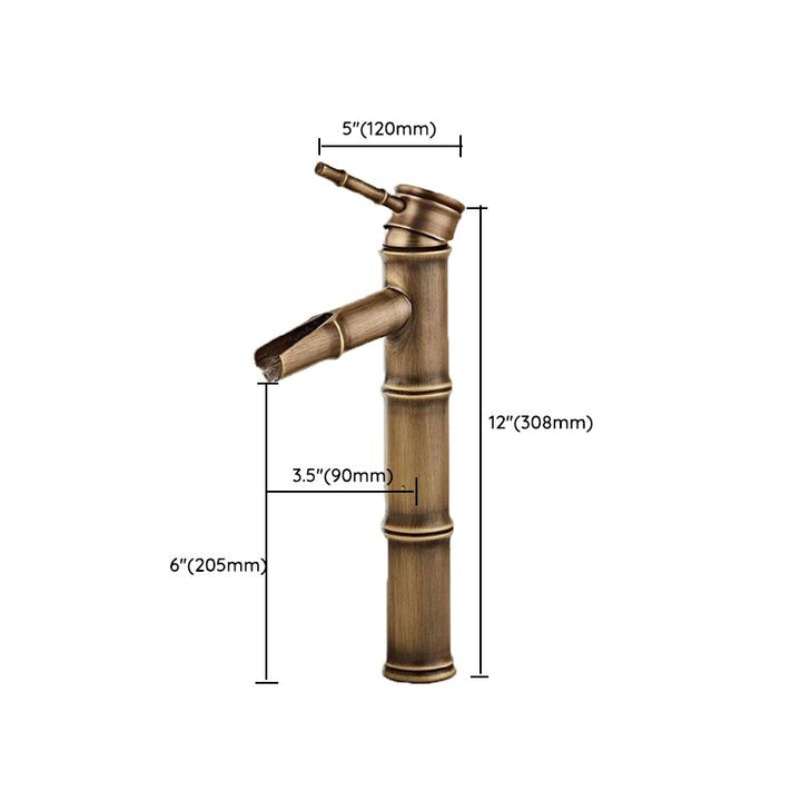 Lisslune | Brass Country Basin Faucet Single Hole Sink Faucet for Bathroom