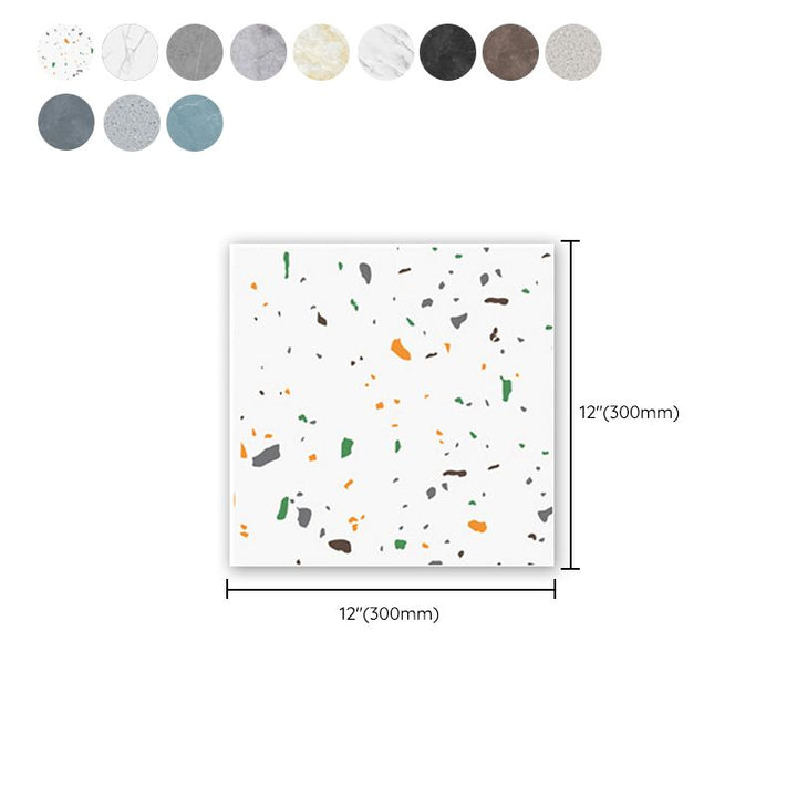 Lisslune | Modern PVC Peel and Stick Tile Floor Marble Look Mold Resistant Vinyl Tiles