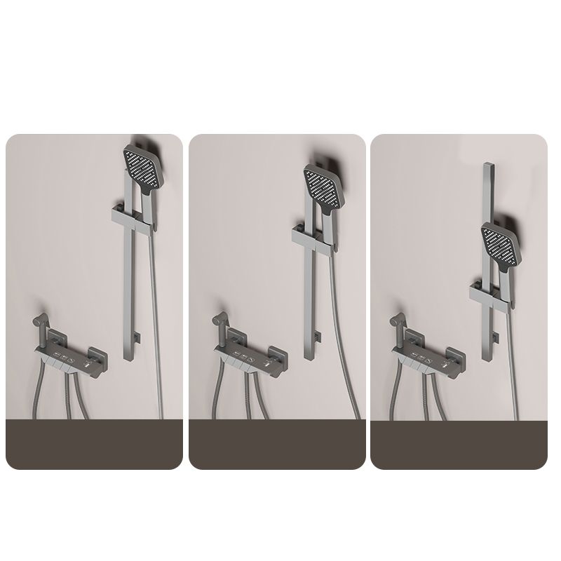 Lisslune | Push-button shower system wall mounting hand shower square shower system with shower hose