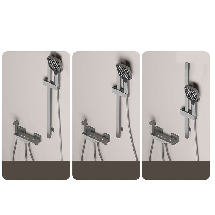 Lisslune | Push-button shower system wall mounting hand shower square shower system with shower hose