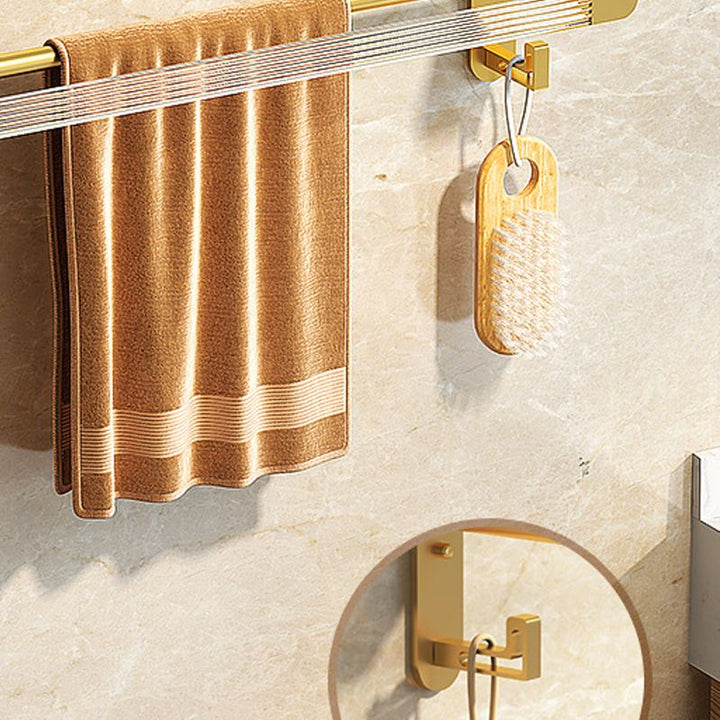 Lisslune | Modern Bathroom Hardware Set Towel Holder Bathroom Shelf Gray/Gold Bathroom Hardware Set