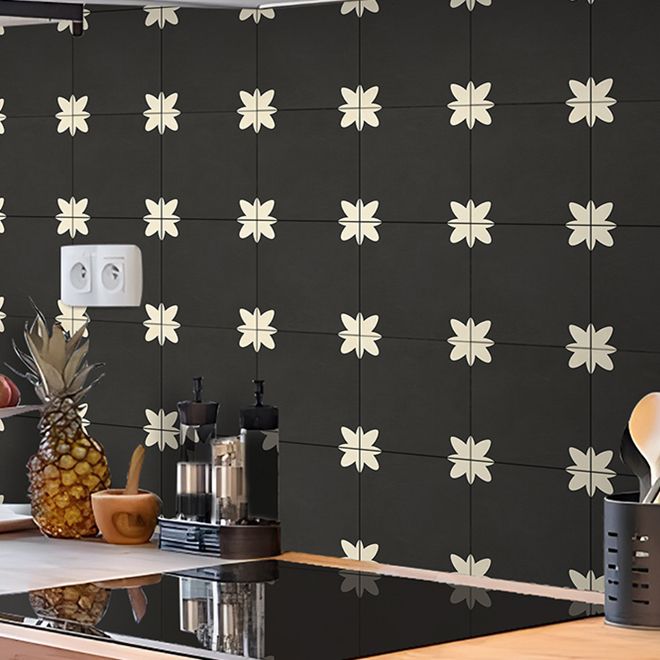 Lisslune | PVC Peel and Stick Splash Protection Square Single Panel Wallpaper with Water Resistant