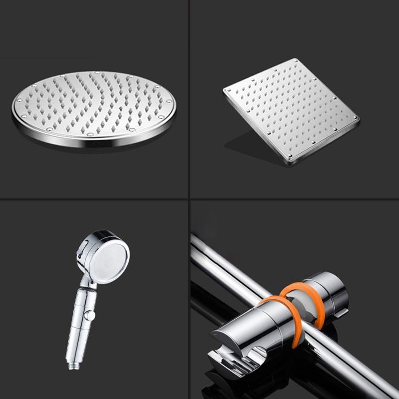 Lisslune | Contemporary Style Shower Head Bathroom Fixed Shower Head with Round and Square Shape