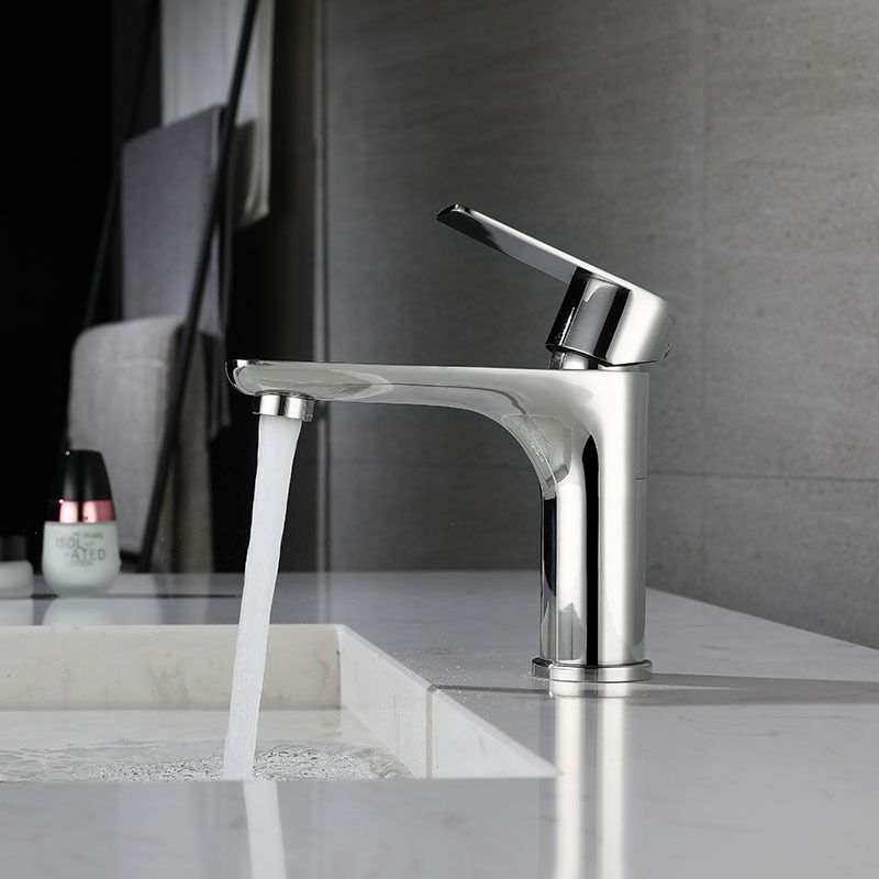 Lisslune | Modern Vessel Faucet Copper Single Handle Low Arc Vessel Faucet for Home