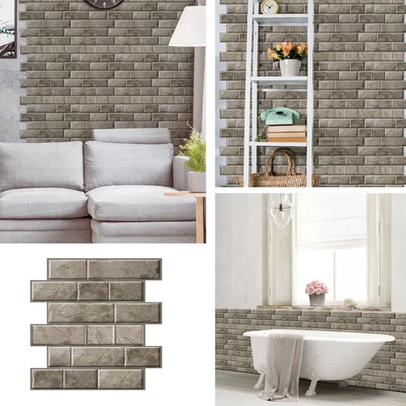 Lisslune | Modern Matte Peel and Stick Tile Rectangular PVC Subway Tile for Bathroom