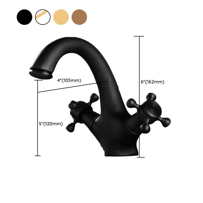 Lisslune | Glam Style Copper Tub Faucet Low Arc Deck Mounted Tub Faucet Set