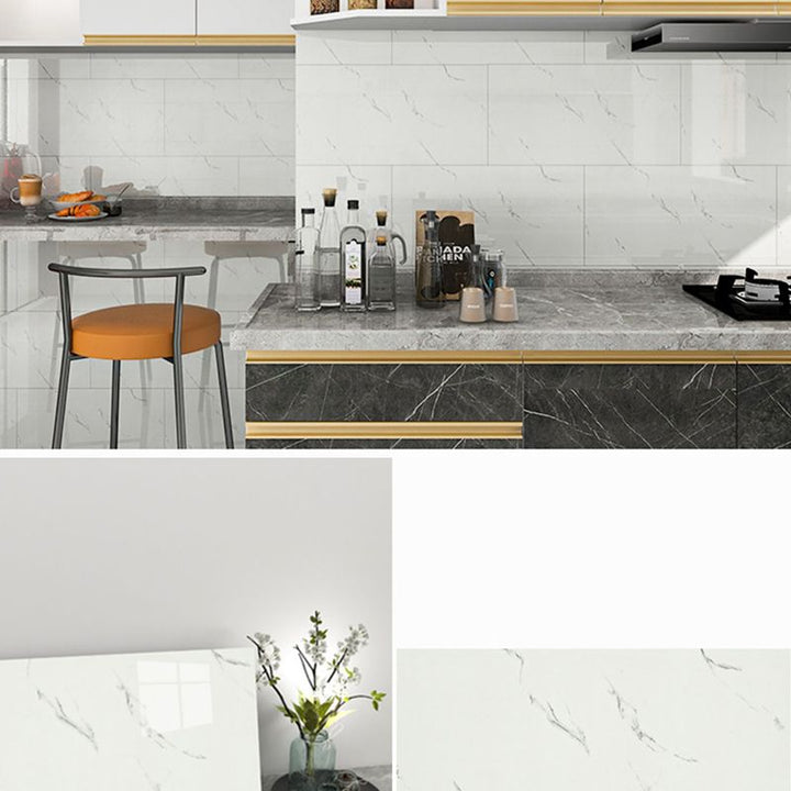 Lisslune | 30 cm X 58 cm PVC rectangular Peel & Stick subway tile kitchen and bathroom backsplash
