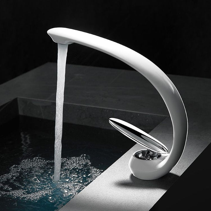 Lisslune | Unique bathroom waterfall faucet brass sink tap
