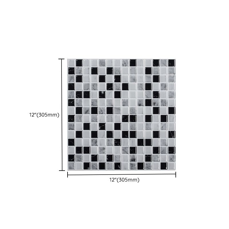 Lisslune | Peel & Stick Mosaic Tile Square Plastic Waterproof Peel and Stick Tiles for the Kitchen