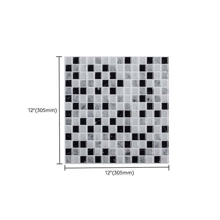 Lisslune | Peel & Stick Mosaic Tile Square Plastic Waterproof Peel and Stick Tiles for the Kitchen