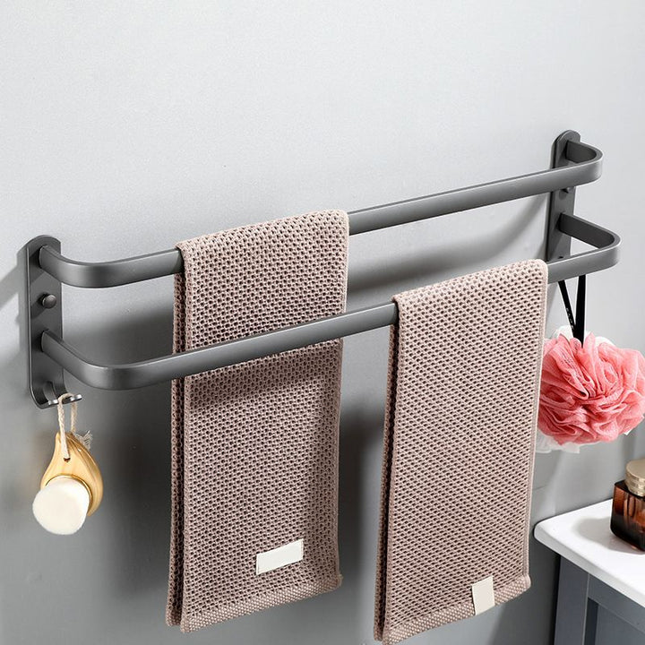 Lisslune | Modern Bathroom Fixture Set Towel Bar Gray Bathroom Shelf Bathroom Set