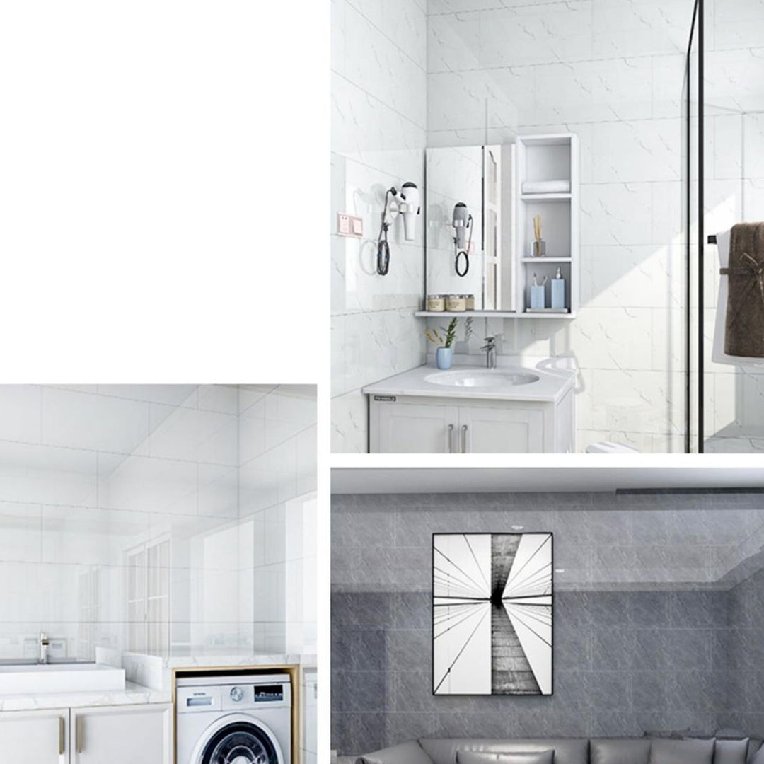 Lisslune | Single Tile Wallpaper PVC Rectangular Peel and Stick Wall Tile
