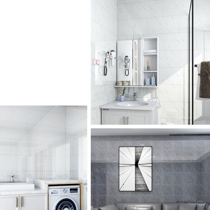 Lisslune | Single Tile Wallpaper PVC Rectangular Peel and Stick Wall Tile