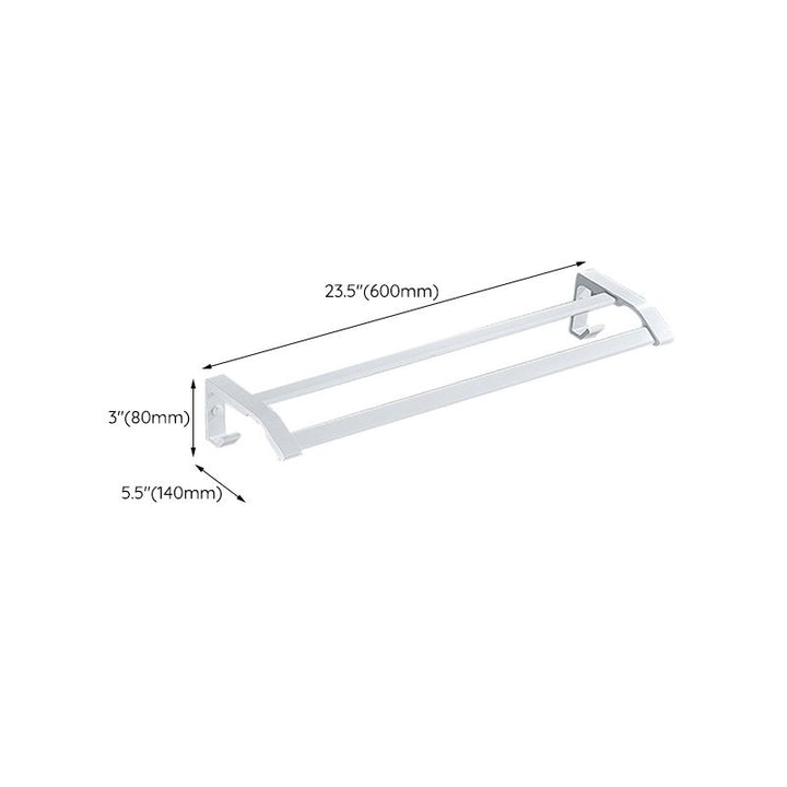 Lisslune | Modern Bathroom Accessories Set Towel Bar Bathroom Shelf White Bathroom Accessories Set
