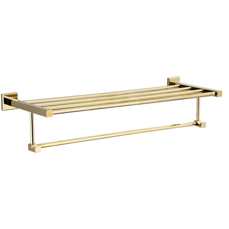 Lisslune | Gold Modern Bathroom Set, Polished Gold, 4 Pieces, Towel Holder, Paper Holder