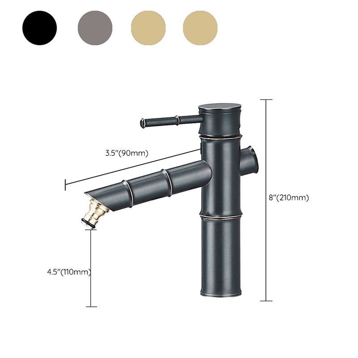 Lisslune | Farmhouse Vessel Sink Faucet Copper 1-Handle Low Arc Vessel Faucet for Bathroom