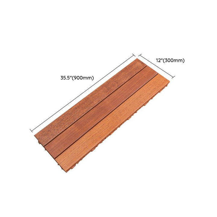 Lisslune | Classic wooden deck tiles connecting composite patio tiles