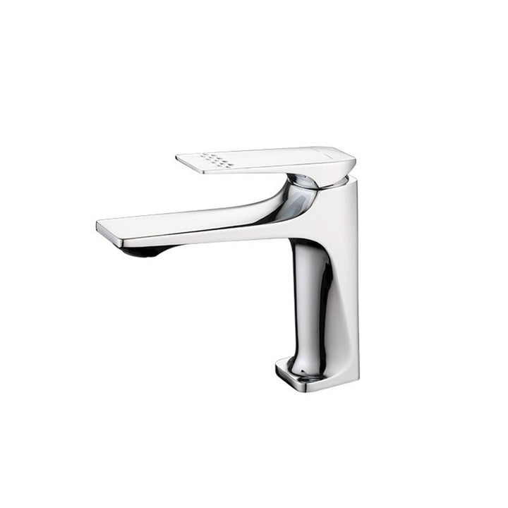 Lisslune | Modern Bathroom Faucet Brass Deep Arc Lever Handle with Faucet Hose