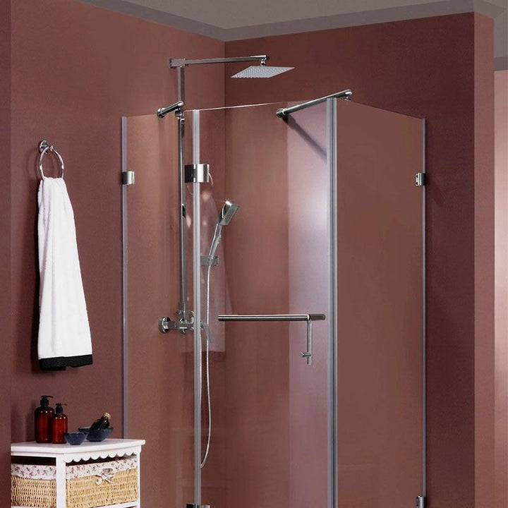 Lisslune | Showerhead Square Wall Mounted Rain Spray Stainless Steel Showerhead