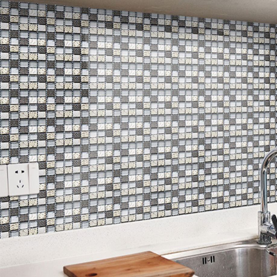 Lisslune | Pattern Color Stone Peel and Stick Mosaic Tile Peel and Stick Tiles Set of 20