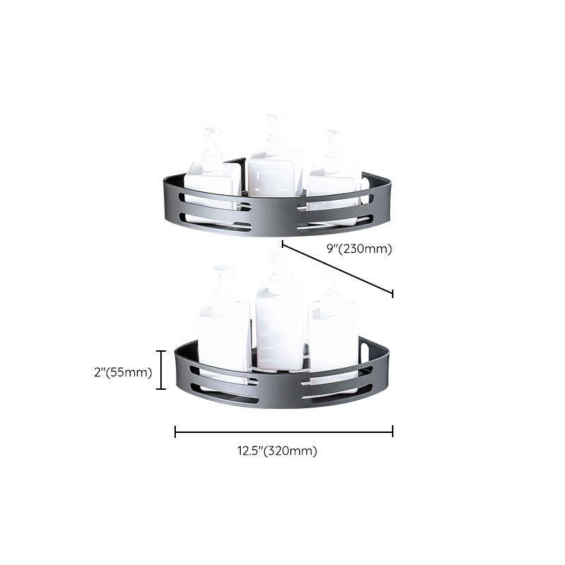 Lisslune | Matt gray bathroom accessory set bathroom shelf/towel holder & paper holder included